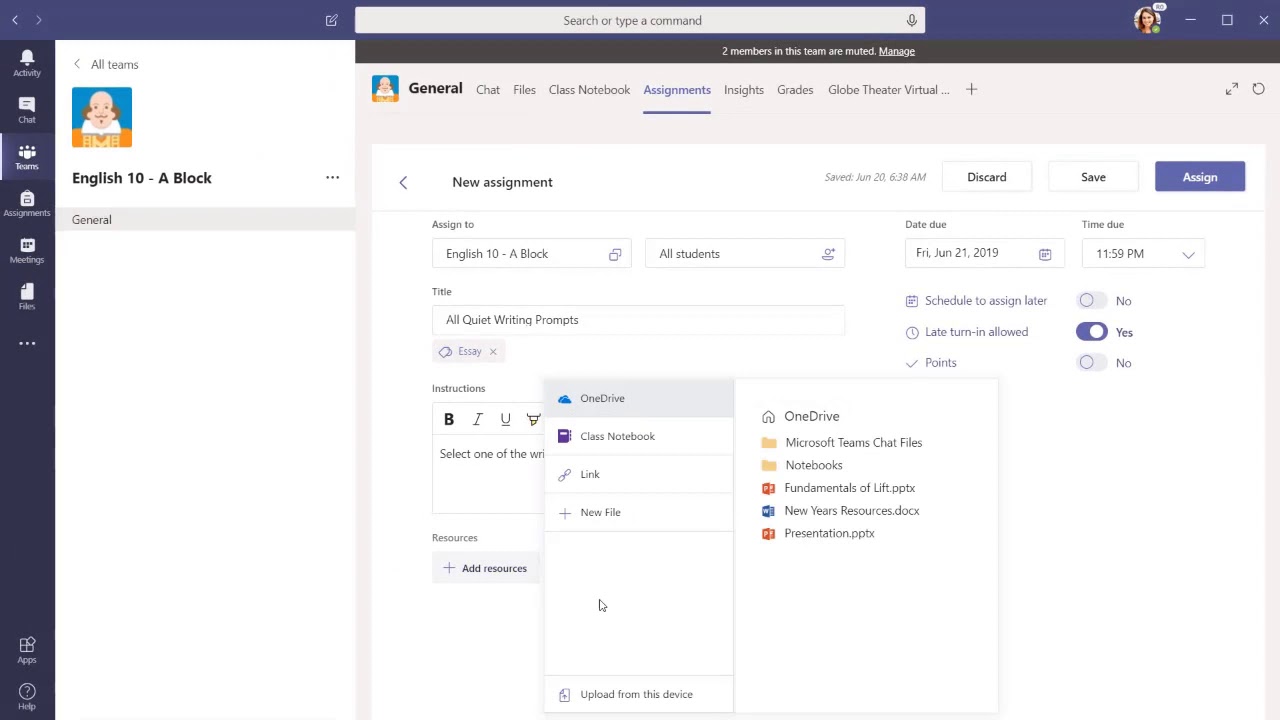 Microsoft Teams for Education - Managing Assignments - YouTube