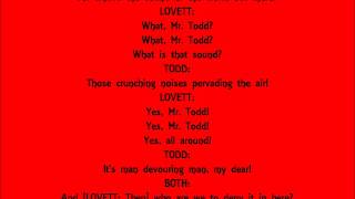Famous Sweeney Todd A little Priest Lyrics Wealth