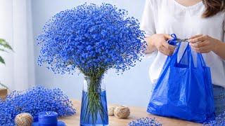 DIY Baby Breath wool thread Flower Making / How to Make Tiny Bunches Of Flowers 