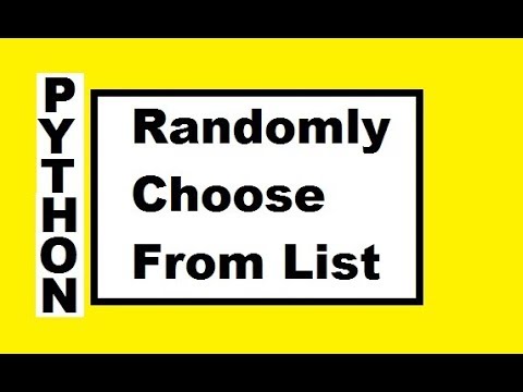 Video: Hoe selecteer je een willekeurig item in een lijst Python?