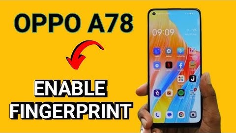 Oppo A78 how to enable fingerprint, oppo fingerprint lock setting