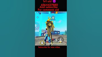 ,#freefire and comment for new video 1v1 uid 😈 6564427880 #music