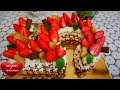 Сборка и украшение торта|ТОРТ ЦИФРА с КРЕМ ЧИЗОМ и КЛУБНИЧНЫМ КОНФИТЮРОМ|торт с фруктами