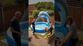 Giant Inflatable pool with cute whale