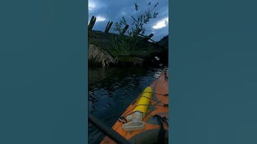 Shipwreck lit by headlight - kayak perspective exploring with Advanced Elements Airfusion EVO