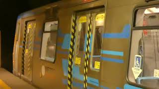 Trenes NS-04 y NS-16 en El Parrón | Metro de Santiago - Línea 2