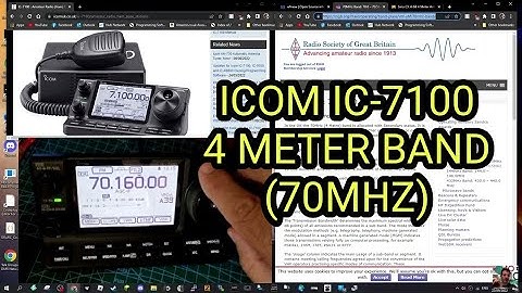 ICOM IC-7100 , 7OMHZ Set Up (4 Meter Band )