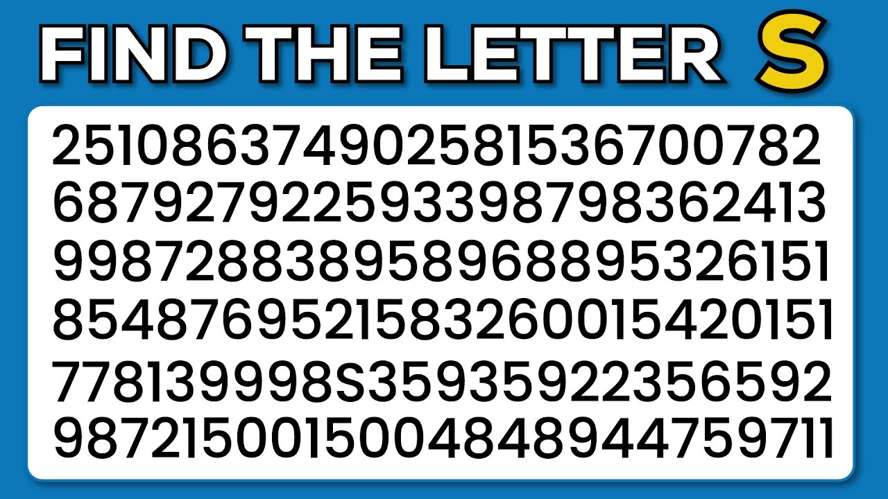 Find the ODD One Out - Numbers and Letters Edition Easy, Medium, Hard ...