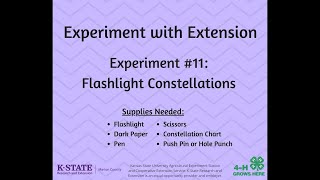 Experiment with Extension: Flashlight Constellations Star Flashlight Experiment