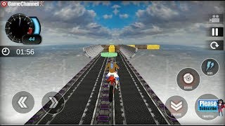 Impossible Bike Tracks Stunts Rider / Extreme Bike Racing / Android Gameplay Video screenshot 2