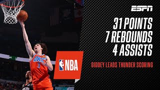 Giddey leads #Thunder with 31 points in narrow OT loss | #nba