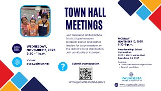 Fiscal Stabilization Town Hall - November 10, 2025