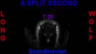 a split second Scandinavian extended wolf
