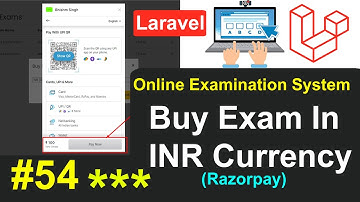 BUY Exam in INR Currency using Razorpay Payment Gateway in Online Examination System in Laravel #54