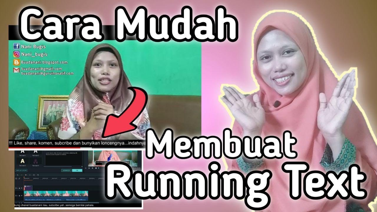 Cara Membuat Running Text | Teks Berjalan | Mudah | Simple - YouTube