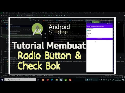 MEMBUAT RADIO BUTTON & CHECK BOX DI ANDROID STUDIO DENGAN JAVA - YouTube