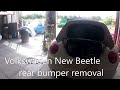 Volkswagen New Beetle   rear bumper removal