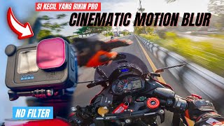 RACUN MOTOVLOG‼️ CINEMATIC MOTION BLUR TELESIN ND FILTER GOPRO HERO 10🔥 HASILNYA KECE ABIS #zx25r