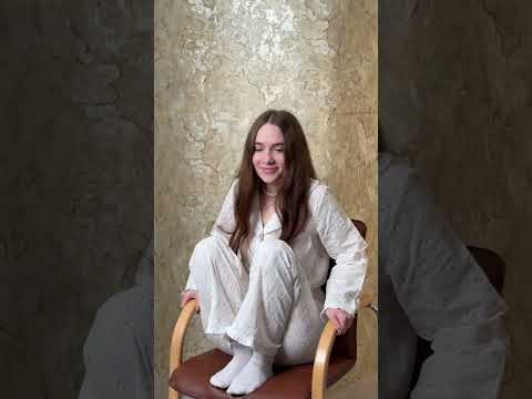 Женская пижама с ромашками из 100% хлопка | Домашний комплект рубашка и штаны, видео 1