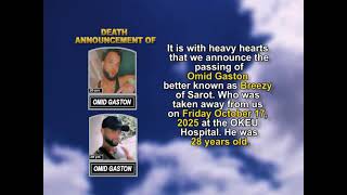 Omid Gaston  ~ Short Obituary