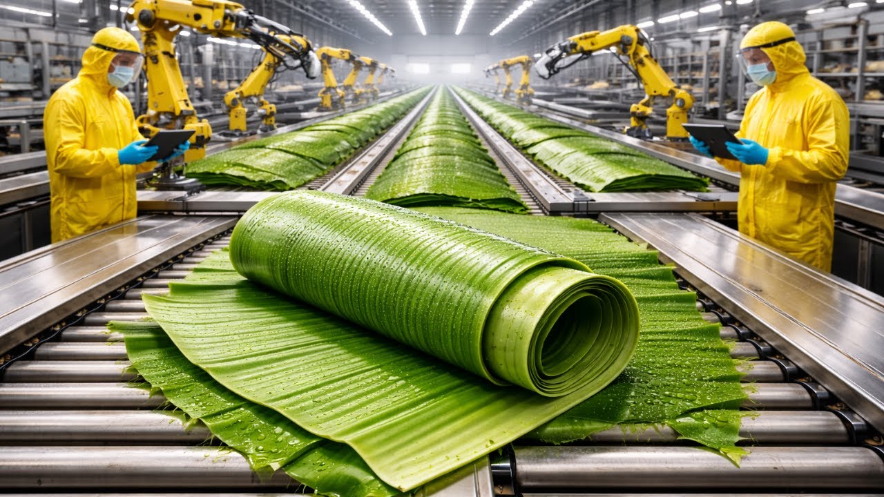 How It's Made: Inside the Largest High-Tech Banana Leaf Processing Factory 