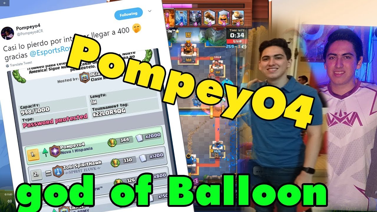 Pompeyo4  God of Balloon  | Top 1  Tournament 10000 gems