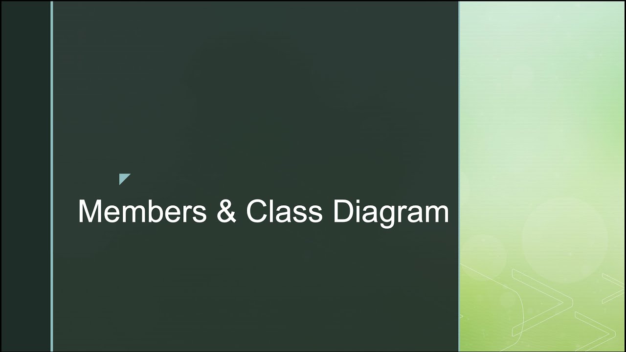 OOP- Members & Class Diagram - YouTube