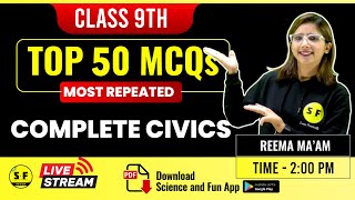 Top 50 Most Important Question for Class 9th | Complete Civics By Reema Maam | Science and fun