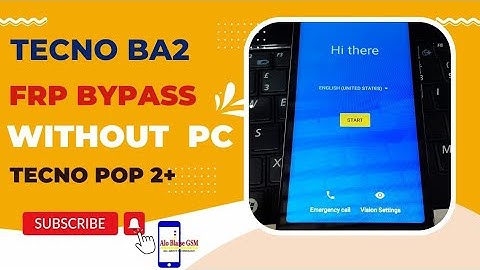 ALL TECNO POP 2 FRP Bypass Tecno BA2 Google Account Remove 100% Tested
