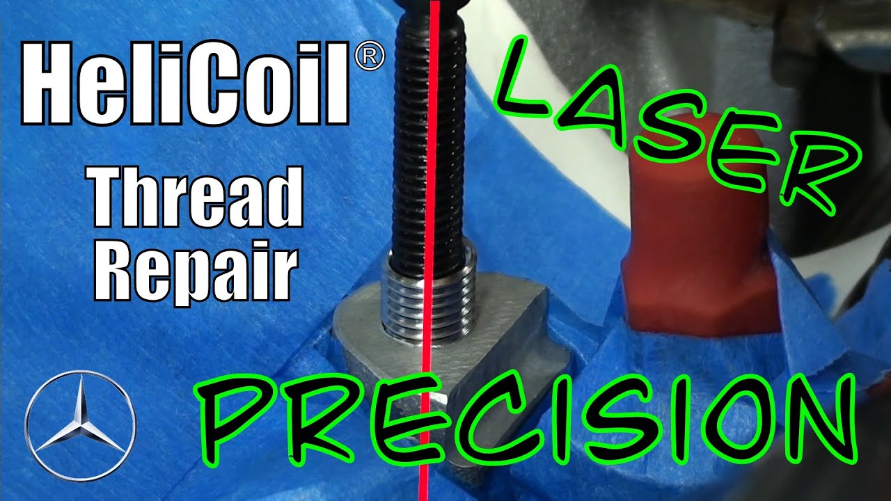 560SL - Laser Precision HeliCoil Thread Repair - Intake Manifold - YouTube
