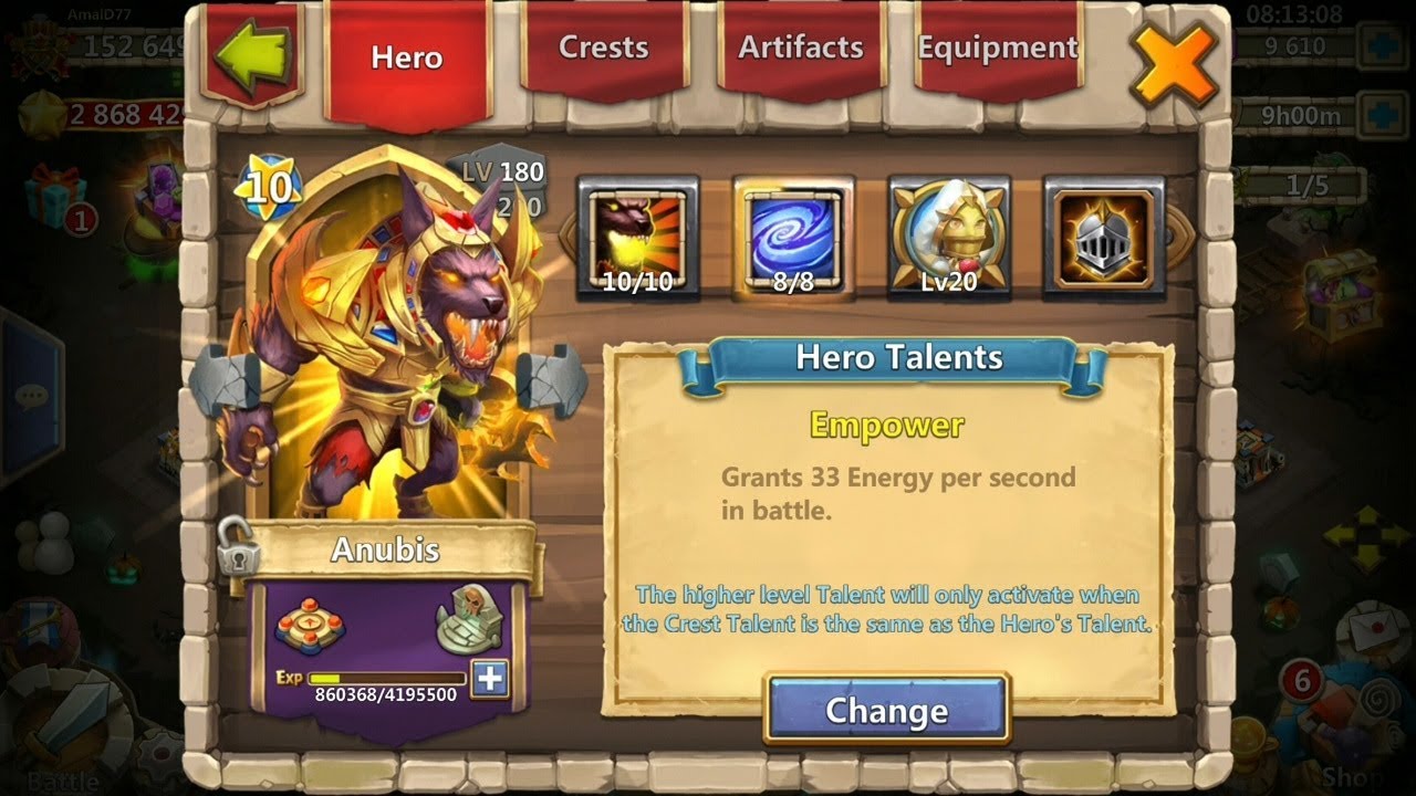 Castle Clash - New 8/8 EMPOWER talent!