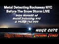 Metal Detecting Rockaway NYC Night Hunt Approaching Storm