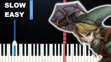 Zelda Ocarina Of Time - Zeldas Lullaby (SLOW EASY PIANO TUTORIAL)