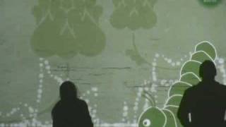 the coded wall - caterpillar scene