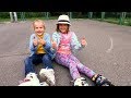 Учимся кататься на роликах. Первые шаги / We learn to skate. First steps