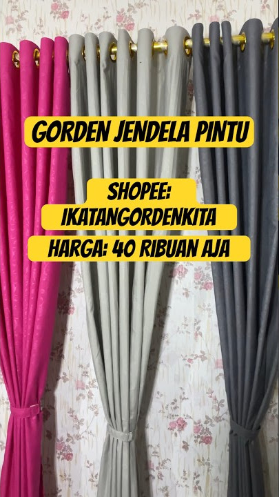 Rekomendasi Gorden Jendela dan Pintu untuk Dekorasi Kamar Rumah Minimalis. Shopee : Ikatangordenkita