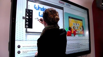Parrot Interactive showcasing multi touch on the Interactive whiteboard