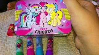 TROLLS SUPRISE BAGS AND MY LITTLE PONY MAKEUP ! AND EMOJI MAKEUP ! TOYS R US CLOSING HAUL !!! screenshot 5