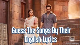 Guess the songs by their English lyrics #part 1|Bollywood Freaks|