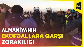 Almaniya polisi ekofəal Qreta Tyunberqi aksiya yerində həbs etdi
