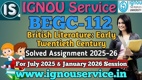 IGNOU BEGC-112 Solved Assignment 2025-26 For July, 2025 & January 2026 Sessions