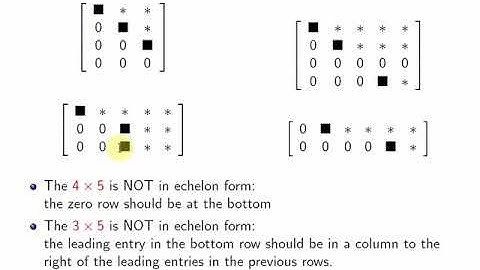 Section 1.2 Video lecture: Row Reduction and Echelon Forms