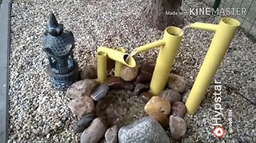 Create the most beautiful and simple waterfall technology from bamboo