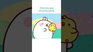 That one friend at the party #memes #cartooncrush #kidscartoon #shortsfeed #molang