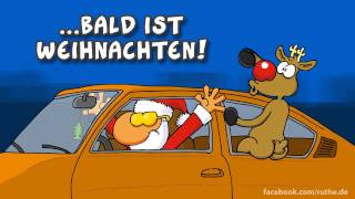 Schlittenfahrt Mit Weihnachtsmann Und Rudi