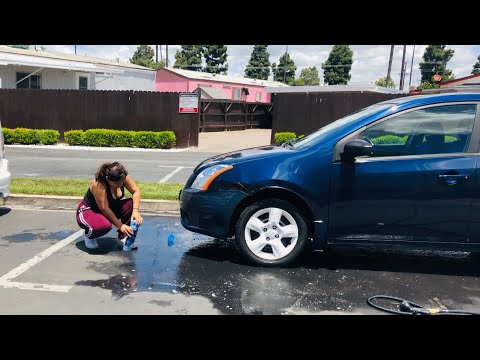 My girlfriend washes my car! - YouTube