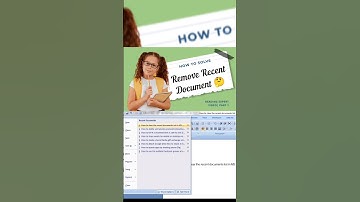 How to remove Recent Documents🤔#education #recent #documents #computer #vairalshort #youtubeshorts