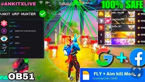 Free Fire Mod Menu Setup Video | AnkitxliveMod MenuAimkill Fly | Cs Working | Enjoy