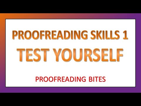 Video: Bagaimana Anda mendapatkan tes proofreading?