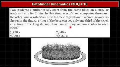 Pathfinder Kinematics  MCQ 16
